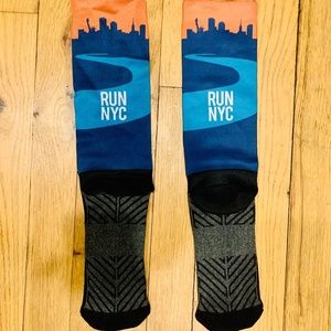 Gone for a Run Printed Mid-Calf Running Sock (NYC Skyline)